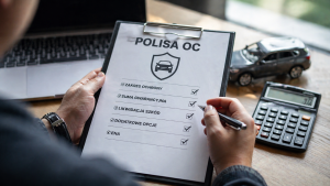 analiza polisy OC na dokumencie z zaznaczonymi kluczowymi elementami ubezpieczenia