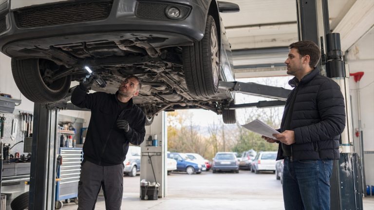 Auto od handlarza sprawdzane przez mechanika przed zakupem